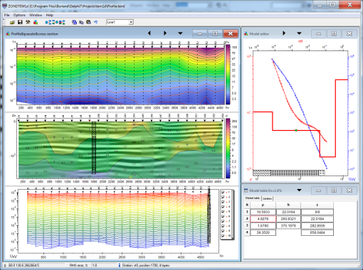  ZondTEM1d — 1D TEM sounding data interpretation